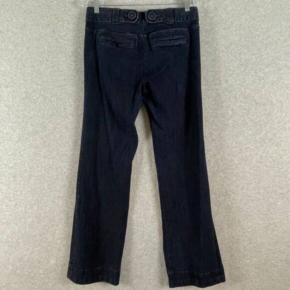 Ann Taylor Loft Women's Original Trousers Size 6 Mid Rise Dark Wash - Picture 3 of 11